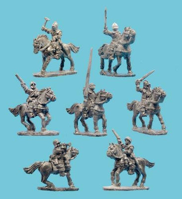 Miniatures, Mounted Cuirassiers with Command