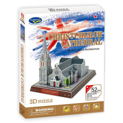 3D Jigsaw Puzzles, 3D Christchurch Cathedral - 52pc