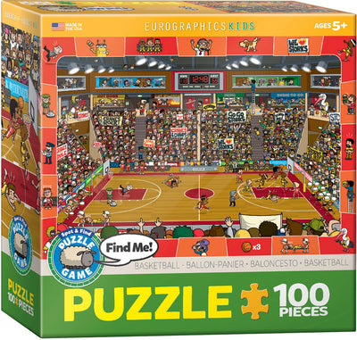 Kid's Jigsaws, Spot & Find Basketball 100PC