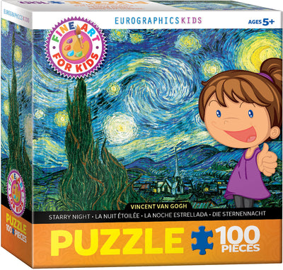 Kid's Jigsaws, Starry Night by Vincent van Gogh 100PC
