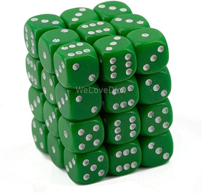 Dice, OPQ Green/White D6 36PK Dice