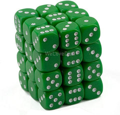 OPQ Green/White D6 36PK Dice