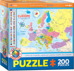 Map of Europe - 200pc