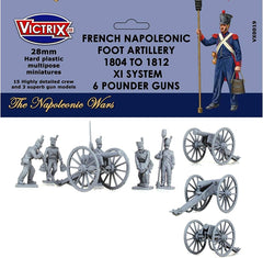 Victrix French Napoleonic Artillery 1804 to 1812 XI System 6 Pounder guns