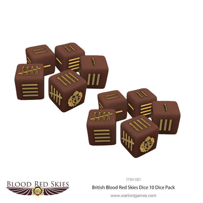 Dice, British Blood Red Sky Dice