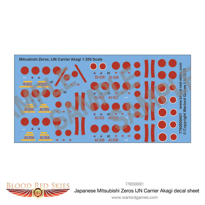 Mitsubish Zero Ijn Akagi Decal