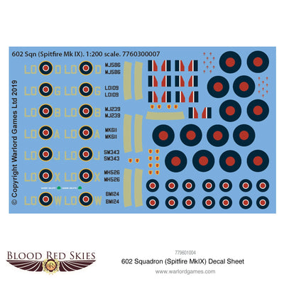 Products, 602 SQDN Spitfire MK IX Decals