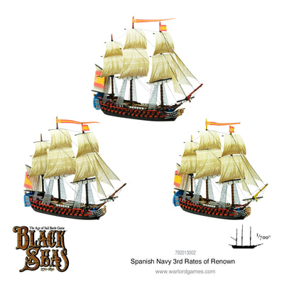 Miniatures, Black Seas: Spanish 3rd Rates of Renown