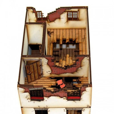 Products, 28mm Terrain: Mid Terrace Damaged