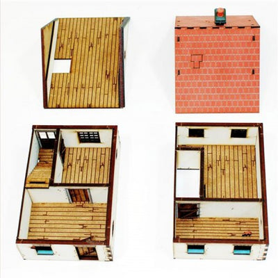 Products, 28mm Terrain: Pre-painted Left Side Semi Detached Type 1