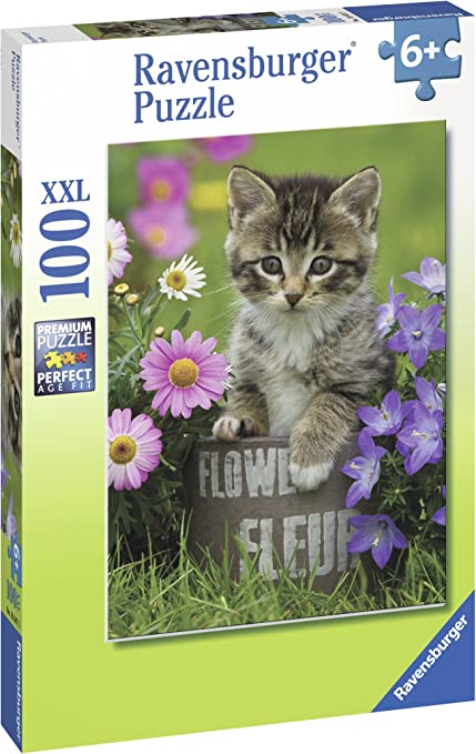 Kitten Among the Flowers 100PC XXL