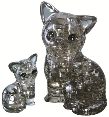 3D Jigsaw Puzzles, Black Cat Pair Crystal Puzzle