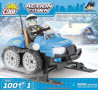 COBI - Construction Blocks, Action Town: Police Snowmobile - 100pc
