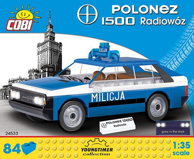 COBI - Construction Blocks, FSO Polonez 1500 Radiowoz - 84pc