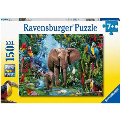 Kid's Jigsaws, Elephants at the Oasis - 150pc XXL