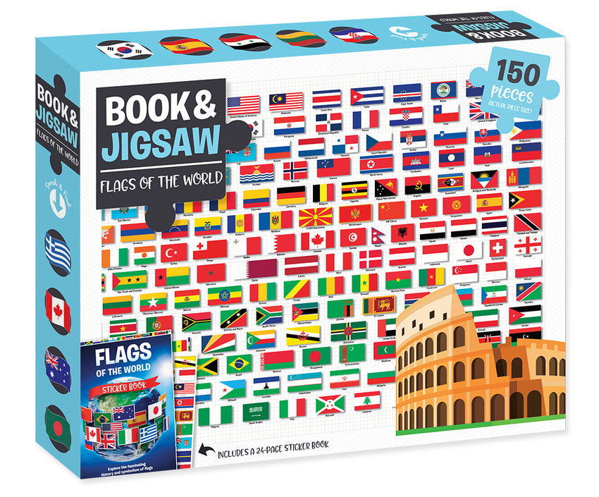 Book & Jigsaw: Flags Of The World - 150pc