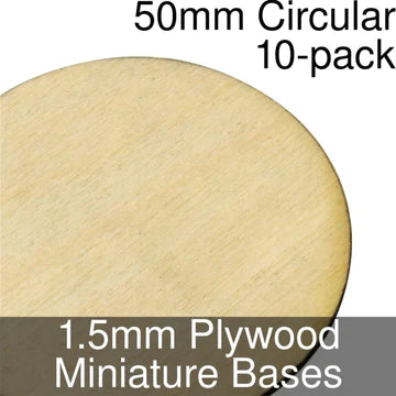 Products, 50mm Circular Bases in 1.5mm Thick Plywood by Litko