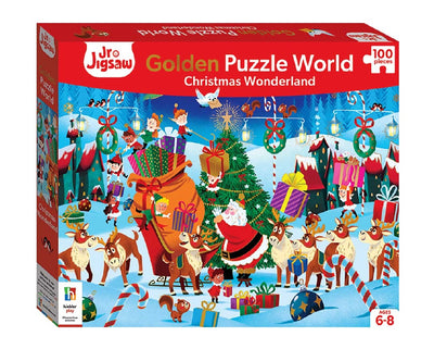 Kid's Jigsaws, Golden Christmas Wonderland - 100pc