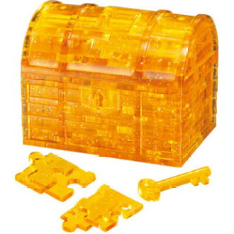 3D Jigsaw Puzzles, Treasure Chest - Gold