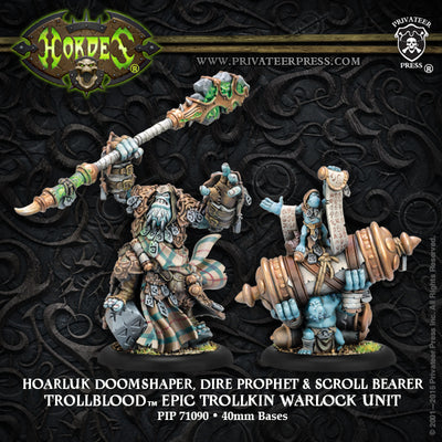 Miniatures, Hordes: Trollbloods – Hoarluk Doomshaper Dire Prophet Warlock Unit