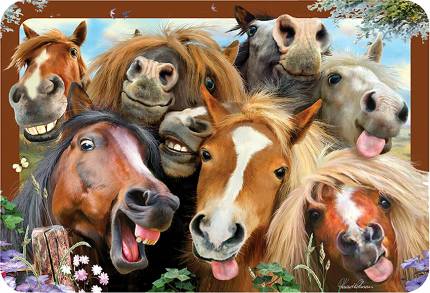 3D Horses Selfie Placemat