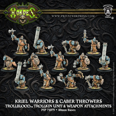 Miniatures, Hordes: Trollbloods – Kriel Warriors Trollkin Unit with Weapon Attachments