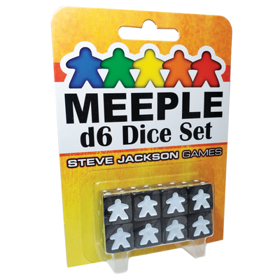 Accessories, Meeple D6 Dice Set - Black