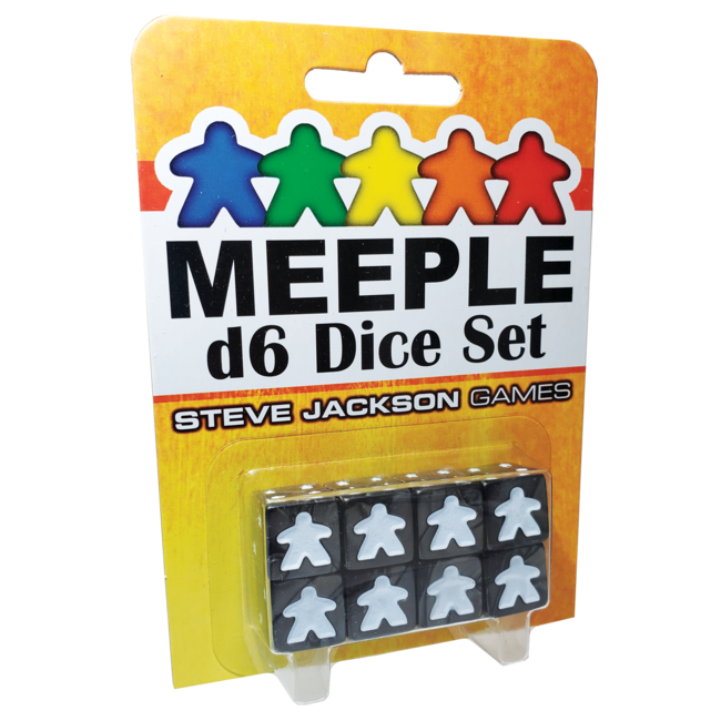 Meeple D6 Dice Set - Black