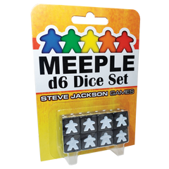 Meeple D6 Dice Set - Black