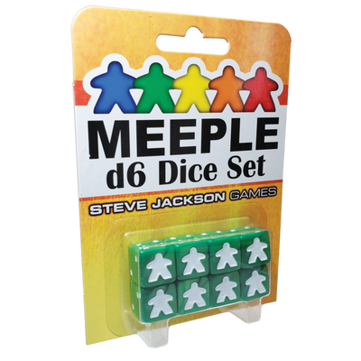 Accessories, Meeple D6 Dice Set - Green