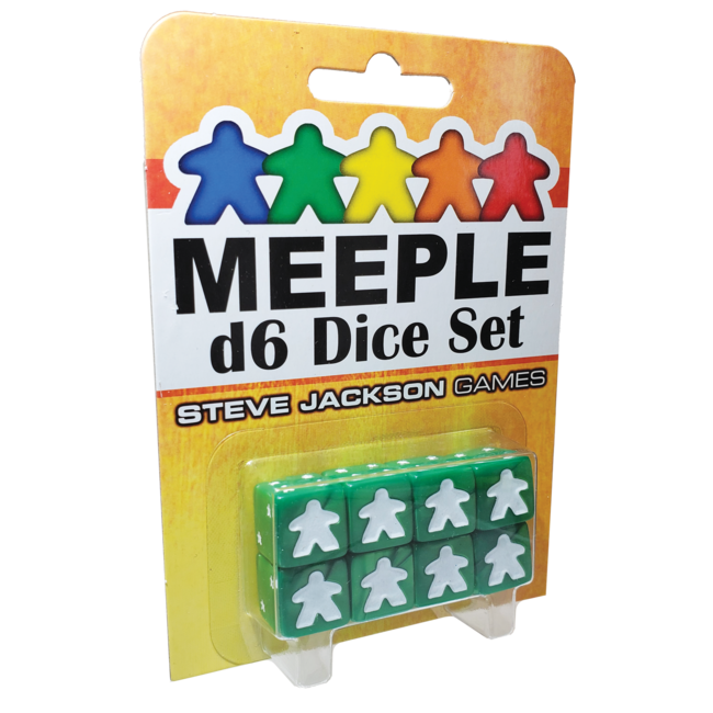 Meeple D6 Dice Set - Green