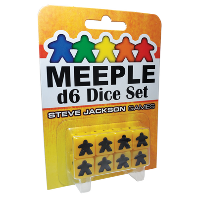 Accessories, Meeple D6 Dice Set - Yellow