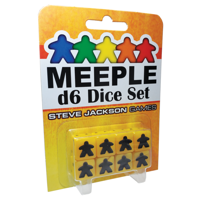 Meeple D6 Dice Set - Yellow