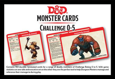Role Playing Games, D&D: Monster Challenge Cards 0-5