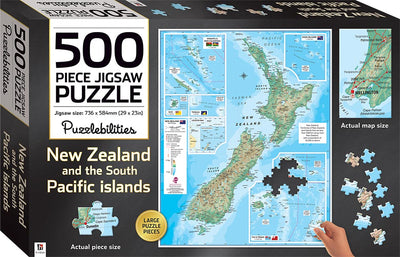Jigsaw Puzzles, New Zealand Map - 500pc LPF
