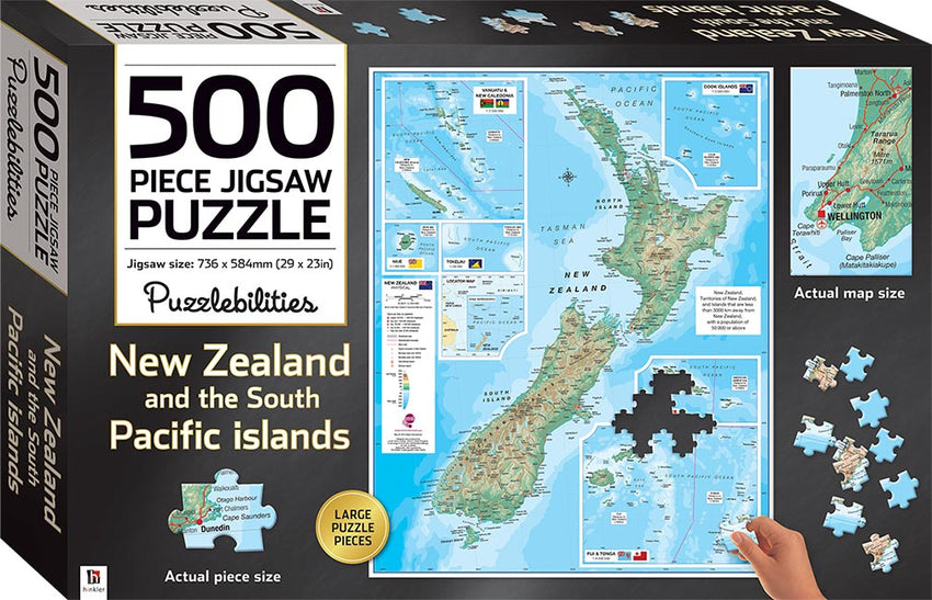 New Zealand Map - 500pc LPF