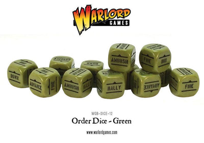 Dice, Bolt Action: Order Dice pack - Green