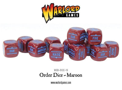 Dice, Bolt Action: Order Dice pack - Maroon