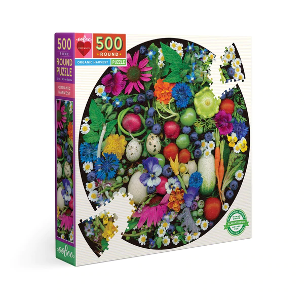 Organic Harvest Round Puzzle 500PC