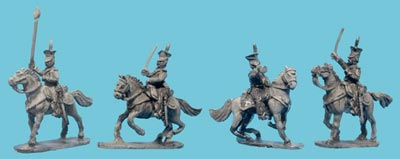 Miniatures, Napoleonics - Russina Uhlan Command