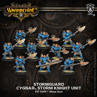 Miniatures, Warmachine: Cygnar – Stormguard Storm Knight Unit