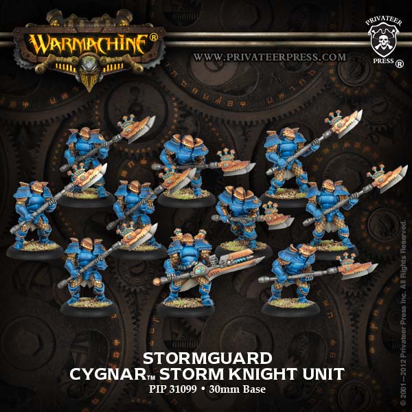 Warmachine: Cygnar Storm Knight Unit - Stormguard