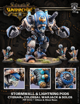 Miniatures, Warmachine: Cygnar – Stormwall & Lightning Pods Colossal & Solos