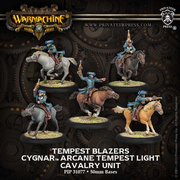 Warmachine: Cygnar Light Cavalry Unit - Tempest Blazers