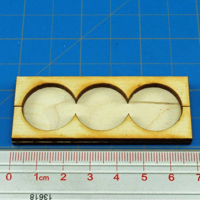 Miniatures, 3x1 Formation 20mm Circle Tray