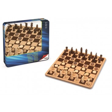 Traditional Games, Chess & Draughts Metal Case