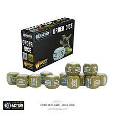 Bolt Action Orders Dice Olive Drab