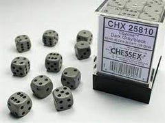 Opaque Dark Grey/Black D6 36Pack