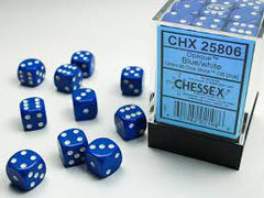 Opaque Blue/White D6 36Pack