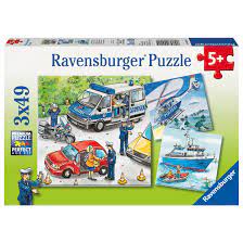 Jigsaw Puzzles, Police in Action 3x49PC